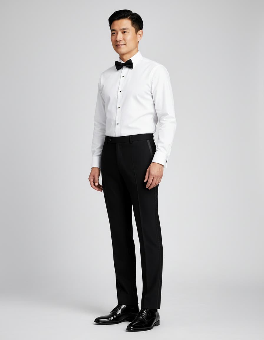 Smokingbroek zwart — op model