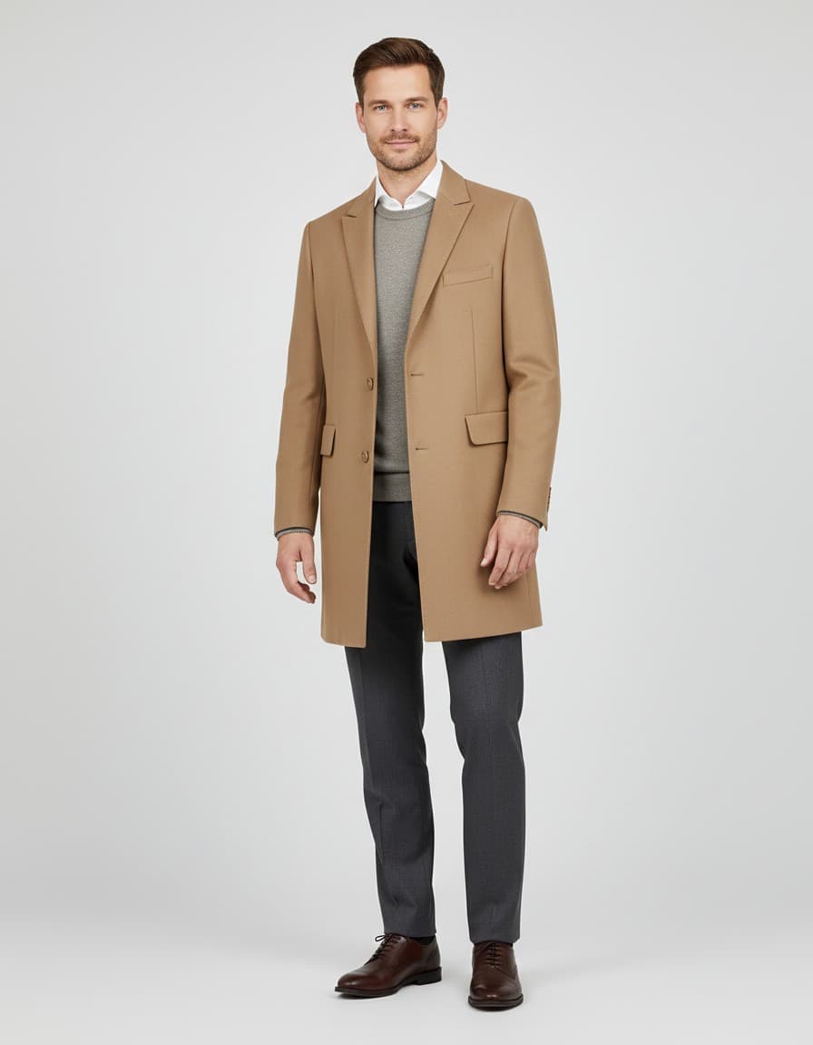 Coat unconstructed camel — op model
