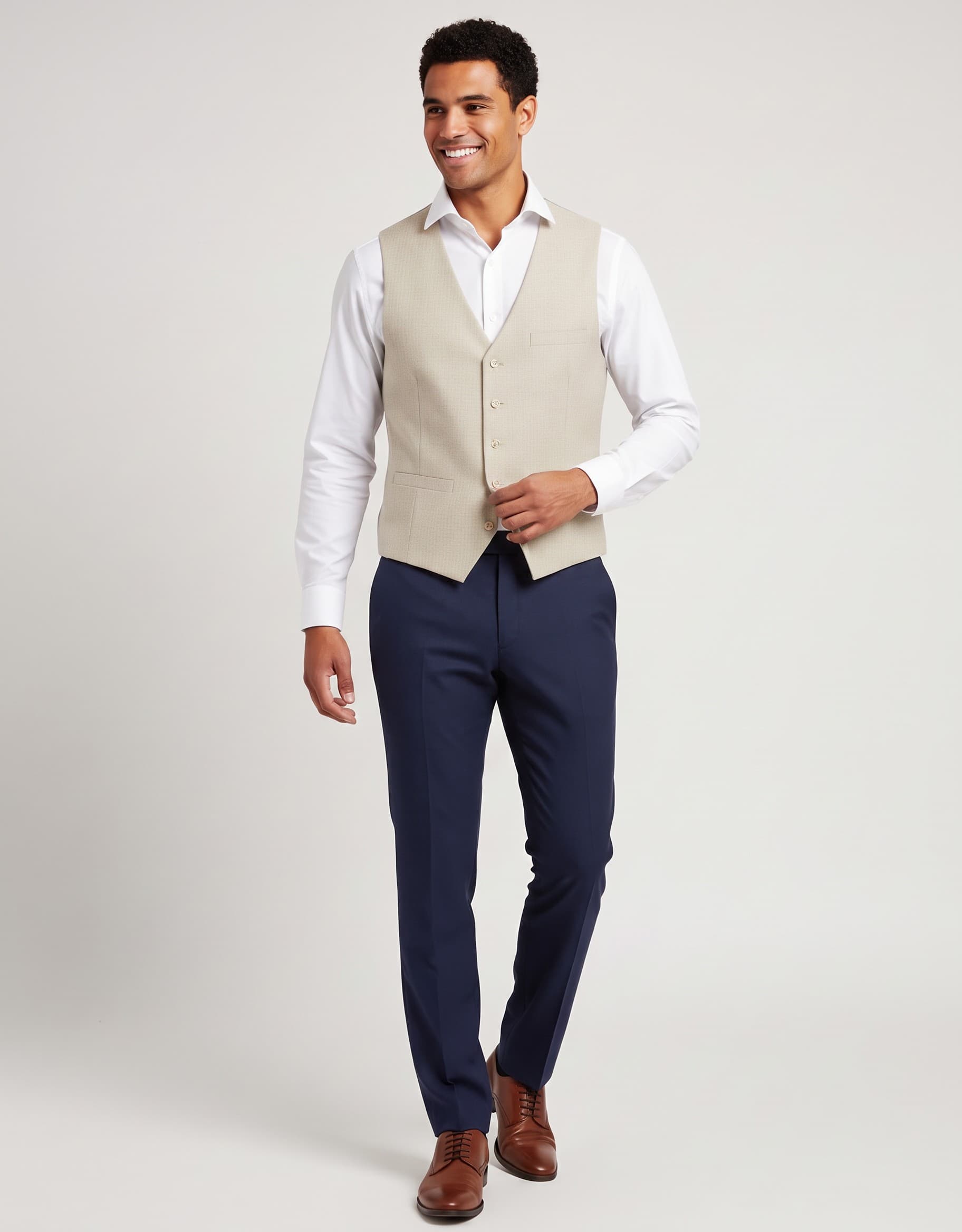 Gilet strandzand — op model