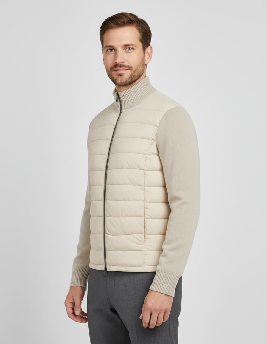 Vest windstopper beige — op model