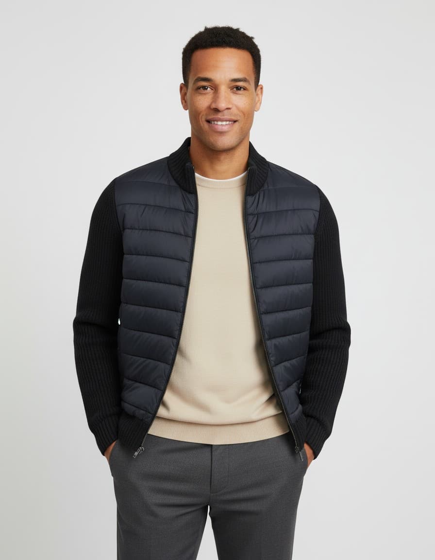 Vest windstopper nachtblauw — op model