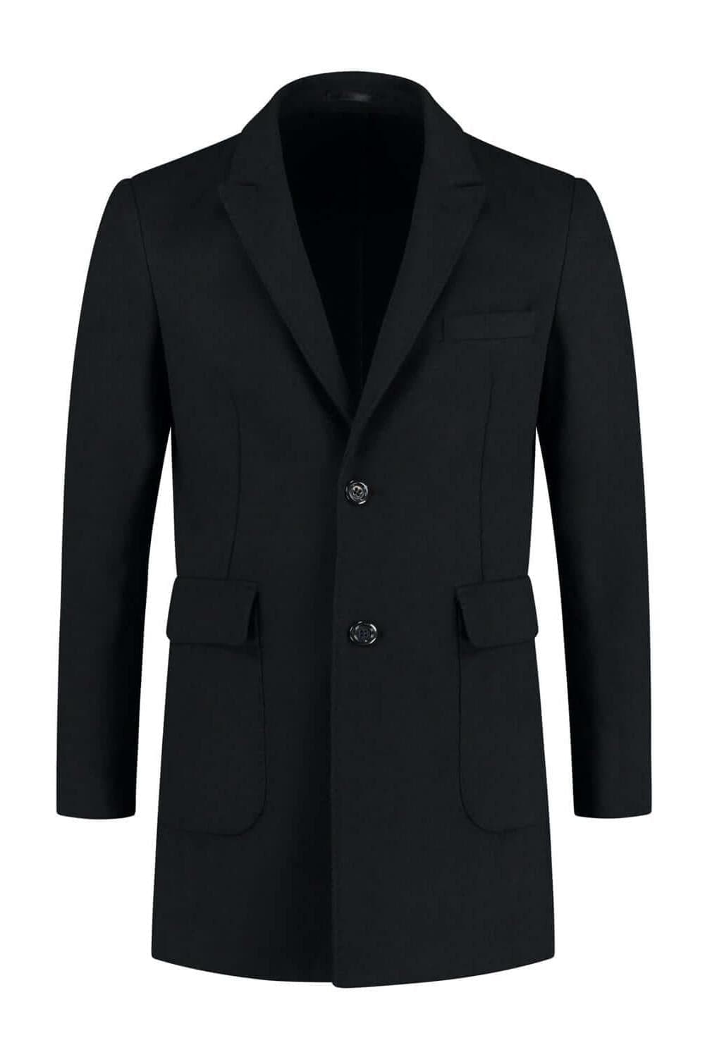 Coat unconstructed blauw