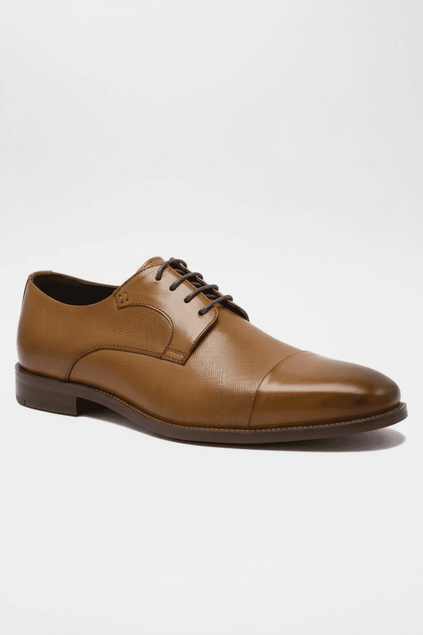 Veterschoen structuur patroon cognac